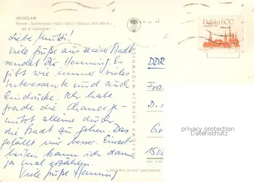 AK / Ansichtskarte Wroclaw Rynek Sukiennice Ratusz Wroclaw