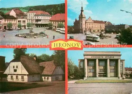AK / Ansichtskarte Hronov Namesti Rodny domek Aloise Jiraska Jiraskovo divadlo Hronov