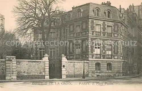 AK / Ansichtskarte Passy_Seine Place Possoz Institut de la Croix 