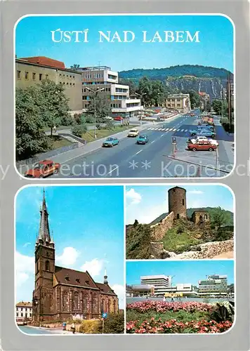 AK / Ansichtskarte Usti_nad_Labem Krajske mesto na soutoku Biliny a Labe vyrostle na miste slovanske osady Stredisko chemickeho a strojirenskeho prumyslu Usti_nad_Labem