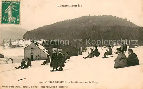 AK / Ansichtskarte Gerardmer_Vosges Les Glissades sur la neige Gerardmer Vosges