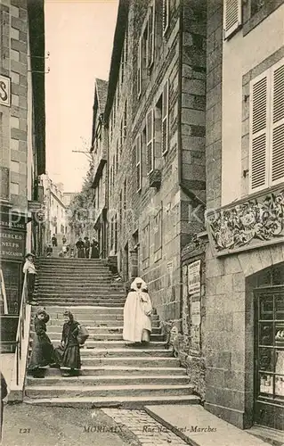 AK / Ansichtskarte Morlaix Rue des Cent Marches Morlaix