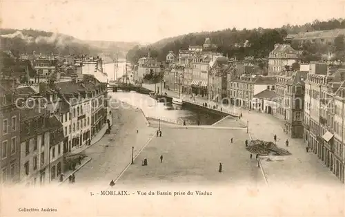 AK / Ansichtskarte Morlaix Vue du bassin prise du viaduc Morlaix