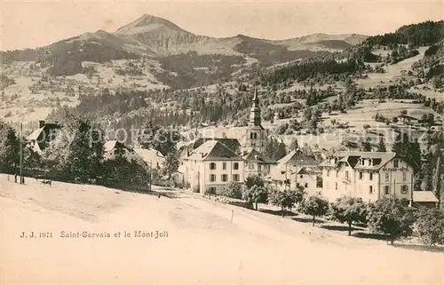 AK / Ansichtskarte Saint Gervais les Bains Vue generale et le Mont Joli Alpes Saint Gervais les Bains