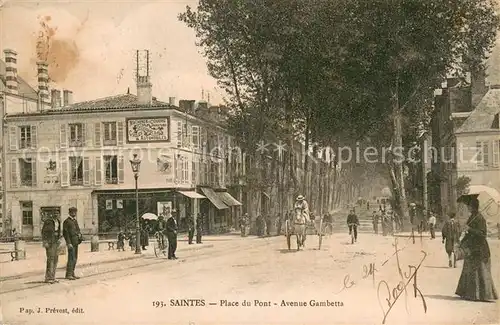 AK / Ansichtskarte Saintes_Charente Maritime Place du Pont Avenue Gambetta Saintes Charente Maritime