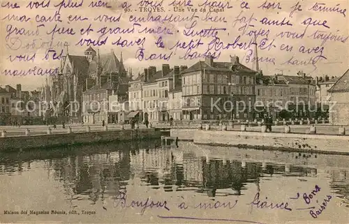 AK / Ansichtskarte Troyes_Aube Une vue du canal Troyes Aube