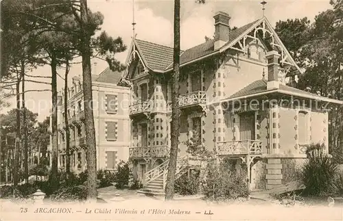 AK / Ansichtskarte Arcachon_Gironde Chalet Villemin Hotel Moderne Arcachon Gironde