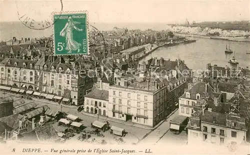 AK / Ansichtskarte Dieppe_Seine Maritime Vue generale prise de l Eglise Saint Jacques Dieppe Seine Maritime