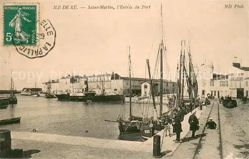AK / Ansichtskarte Saint Martin de Re Entree du Port Bateaux Saint Martin de Re
