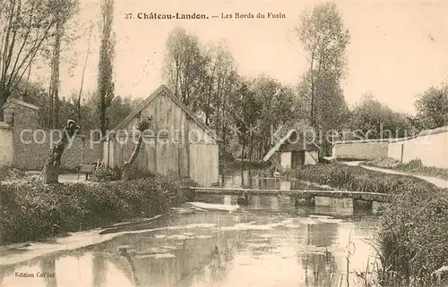 AK / Ansichtskarte Chateau Landon Les bords du Fusin Chateau Landon