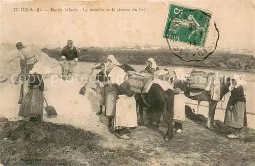 AK / Ansichtskarte Ile_de_Re Marais Salants le tasselier et le charroi du sel Ile_de_Re