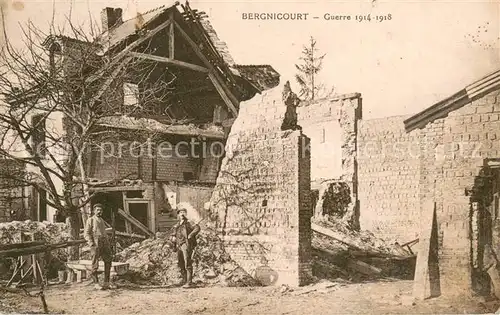 AK / Ansichtskarte Bergnicourt Ruines Grande Guerre Truemmer 1. Weltkrieg Bergnicourt
