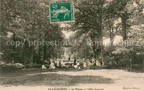 AK / Ansichtskarte Villecresnes La Pelouse et l Allee Couverte Villecresnes