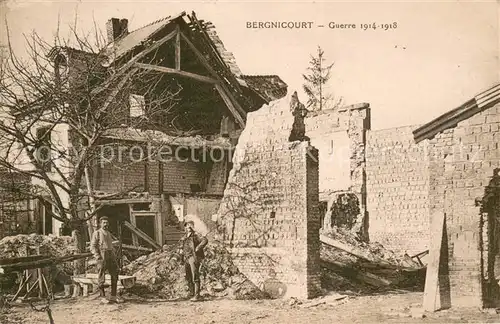 AK / Ansichtskarte Bergnicourt Guerre 1914 1918 Ruines Grande Guerre Truemmer 1. Weltkrieg Bergnicourt