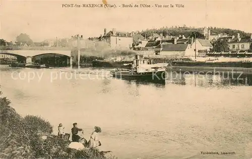 AK / Ansichtskarte Pont Sainte Maxence Bords de l Oise vue sur la ville Pont Sainte Maxence