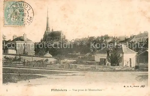AK / Ansichtskarte Pithiviers_Loiret Vue prise de Montauban Eglise Pithiviers Loiret