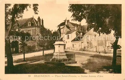 AK / Ansichtskarte Beaugency Place Saint Firmin Statue Jeanne d Arc Monument Beaugency