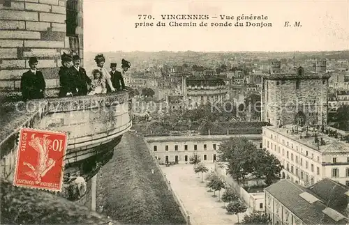 AK / Ansichtskarte Vincennes Vue generale prise du chemin de ronde du donjon Vincennes