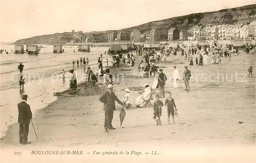 AK / Ansichtskarte Boulogne sur Mer Vue generale de la plage Boulogne sur Mer