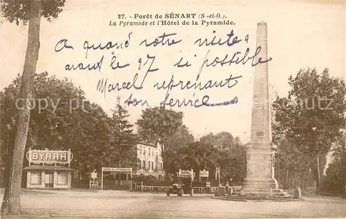 AK / Ansichtskarte Foret_de_Senart Hotel de la Pyramide Monument Foret_de_Senart