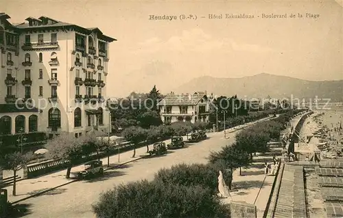 AK / Ansichtskarte Hendaye_Pyrenees_Atlantiques Hotel Eskualduna Boulevard de la Plage Hendaye_Pyrenees