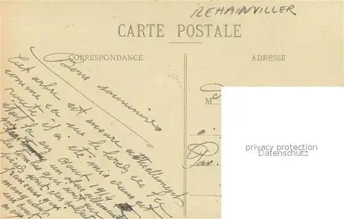 AK / Ansichtskarte Rehainviller Une tombe pres de la ville Guerre en Lorraine 1914 17 Rehainviller