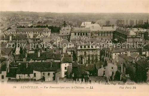 AK / Ansichtskarte Luneville Vue panoramique vers le chateau Luneville