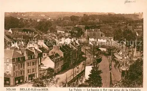 AK / Ansichtskarte Le_Palais_Belle Ile en Mer Bassin a flot vue prise de la citadelle 