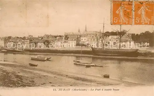 AK / Ansichtskarte Auray Le port a maree basse Auray