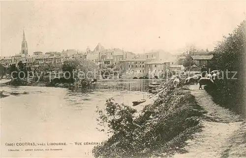 AK / Ansichtskarte Coutras Vue generale aux bords de la riviere Coutras