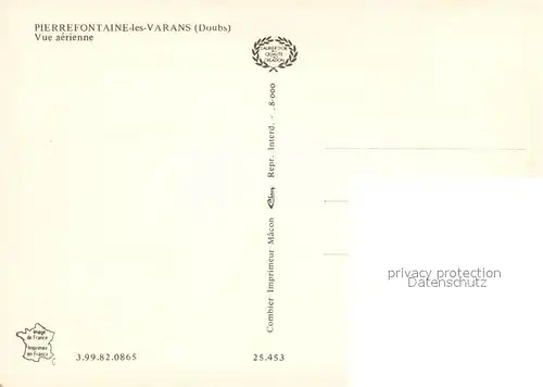 AK / Ansichtskarte Pierrefontaine les Varans Vue aerienne Pierrefontaine les Varans