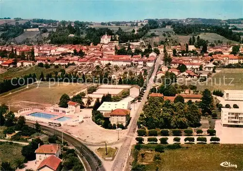 AK / Ansichtskarte Saint Jean de Bournay Piscine et la ville vue aerienne Saint Jean de Bournay