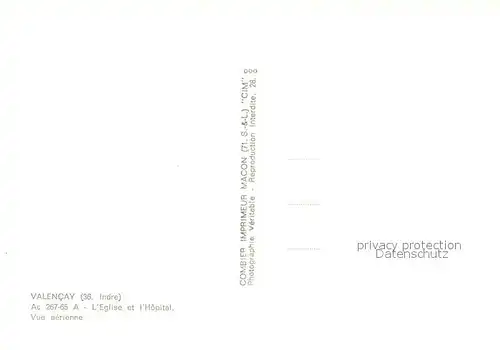 AK / Ansichtskarte Valencay Eglise Hopital vue aerienne Valencay
