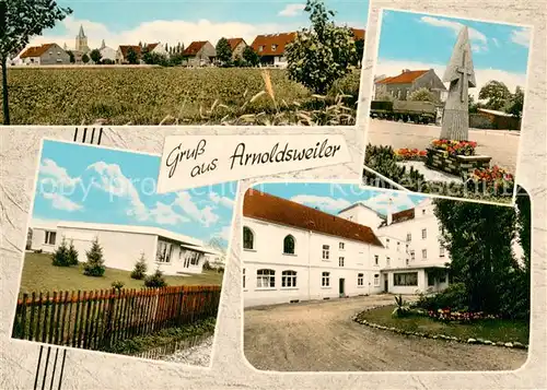 AK / Ansichtskarte Arnoldsweiler Ansicht mit Kirche Bungalow Gedenkstein Arnoldsweiler