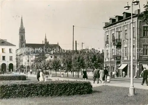 AK / Ansichtskarte Lodz Motiv Innenstadt Blick zur Kirche Lodz