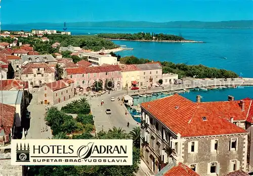 AK / Ansichtskarte Supetar Hotels Jadran Hafen Kuestenpanorama Supetar