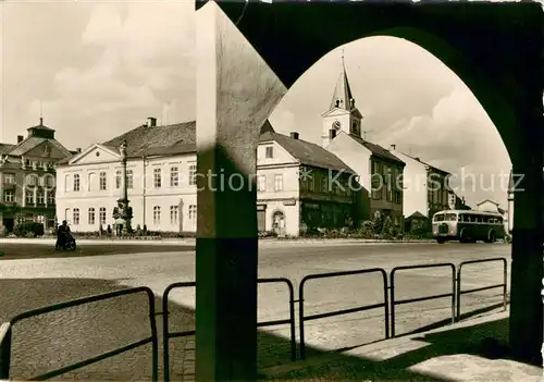AK / Ansichtskarte Mnichovo_Hradiste Arkaden Platz Denkmal Rathaus Mnichovo_Hradiste