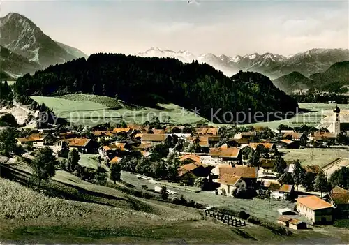 AK / Ansichtskarte Altstaedten_Allgaeu Panorama mit Allgaeuer Hochgebirgskette Altstaedten_Allgaeu
