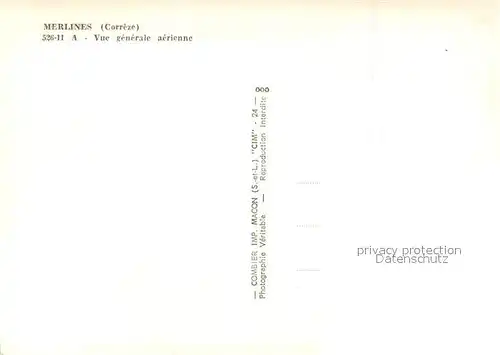 AK / Ansichtskarte Merlines Vue aerienne Merlines