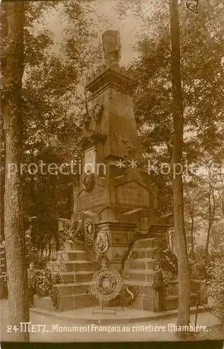 AK / Ansichtskarte Metz_Moselle Monument francais au cimetiere Chambiere Metz_Moselle