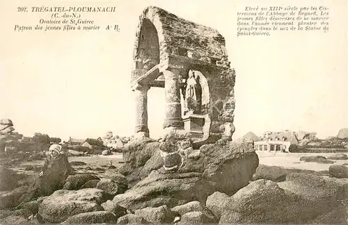 AK / Ansichtskarte Tregastel_Ploumanach Oratoire de Saint Guirec Patron des jeunes filles a marier XIIIe siecle 