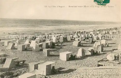 AK / Ansichtskarte Soulac sur Mer La plage et les tentes Soulac sur Mer
