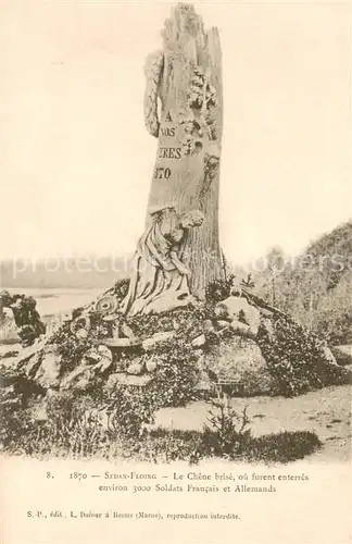 AK / Ansichtskarte Floing_Ardennes Le Chene brise Monument aux Morts Floing Ardennes