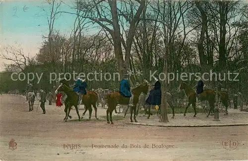 AK / Ansichtskarte Bois_de_Boulogne Promenade Bois_de_Boulogne