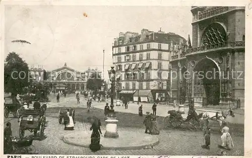 AK / Ansichtskarte Paris Boulevard de Strasbourg Gare de l Est Paris