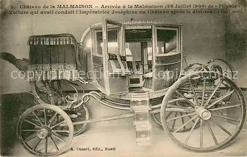AK / Ansichtskarte Malmaison_Rueil Chateau Arrivee a la Malmaison 1908 de l Opale Voiture Imperatrice Josephine Malmaison Rueil