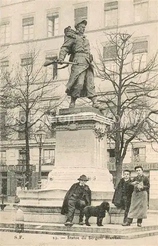 AK / Ansichtskarte Lyon_France Statue du Sergent Blandan Monument Lyon France