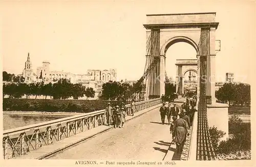 AK / Ansichtskarte Avignon_Vaucluse Pont suspendu Avignon Vaucluse