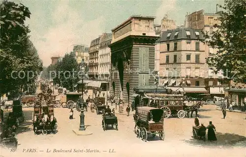 AK / Ansichtskarte Paris Boulevard Saint Martin Traffic Paris