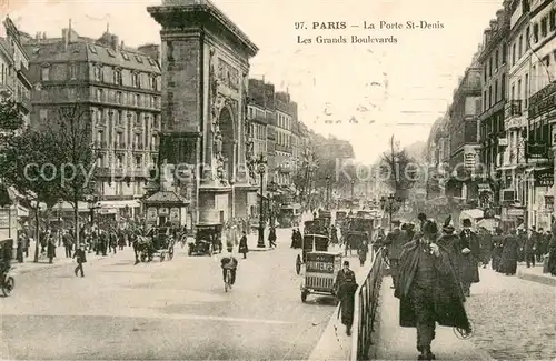 AK / Ansichtskarte Paris Porte Saint Denis les Grands Boulevards Traffic Paris